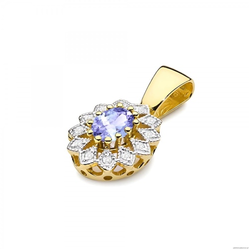 Zawieszka Z0354 Tanzanit 0,40ct żółte złoto