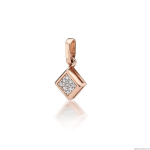 Zawieszka Z0036 z diamentami różowe złoto