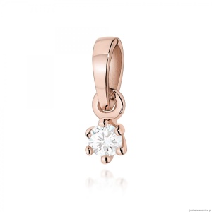 Zawieszka Z0501 Diament 0,04ct różowe złoto