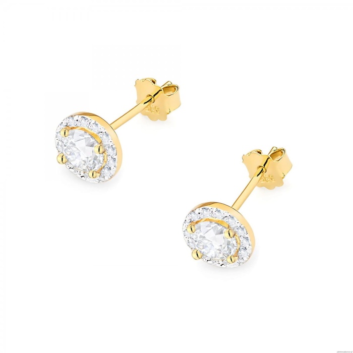 Kolczyki K0509 Diament 2 x 0,40ct żółte złoto