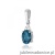 Zawieszka Z0308 Topaz London Blue 0,85ct białe złoto