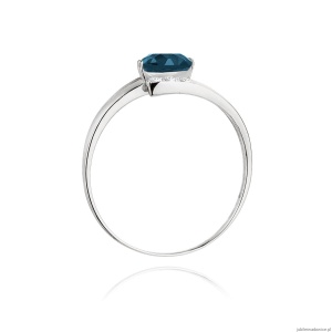 Pierścionek W0119 Topaz London Blue 0,50ct białe złoto