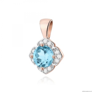 Zawieszka Z0571 Topaz Swiss 0,50ct różowe złoto