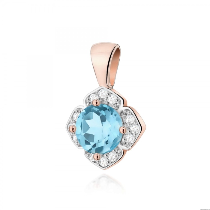 Zawieszka Z0571 Topaz Swiss 0,50ct różowe złoto