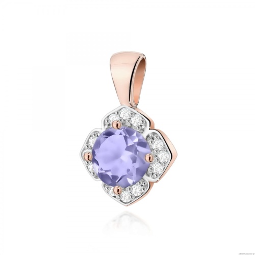 Zawieszka Z0571 Tanzanit 0,50ct różowe złoto