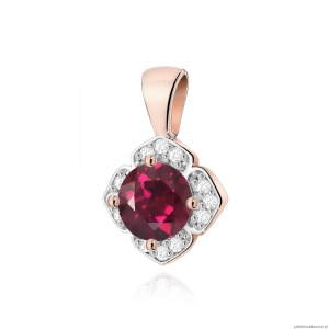Zawieszka Z0571 Rodolit 0,60ct różowe złoto