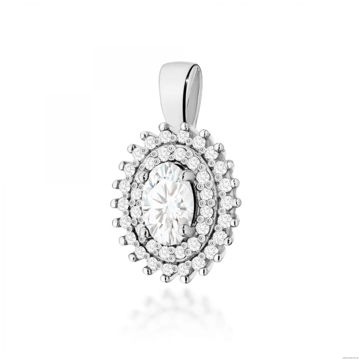 Zawieszka Z0303 Diament Laboratoryjny  0,40ct białe złoto