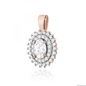Zawieszka Z0303 Diament Laboratoryjny  0,40ct różowe złoto