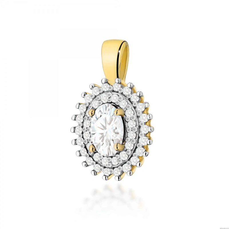 Zawieszka Z0303 Diament Laboratoryjny  0,40ct żółte złoto