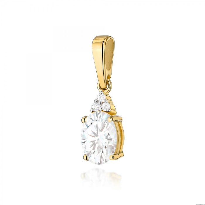 Zawieszka Z0308 Diament Laboratoryjny 0,70ct żółte złoto