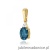 Zawieszka Z0308 Topaz London Blue 0,85ct żółte złoto