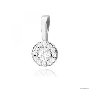 Zawieszka Z0443 Diament Laboratoryjny 0,12ct białe złoto