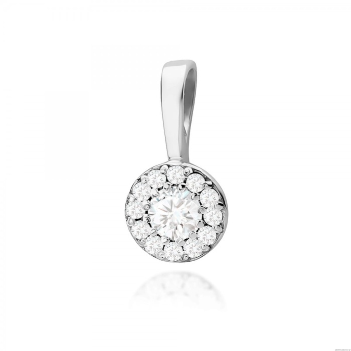 Zawieszka Z0443 Diament Laboratoryjny 0,12ct białe złoto