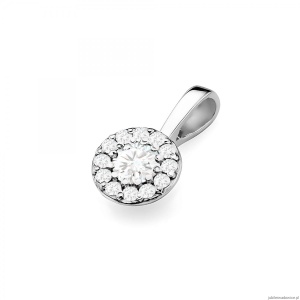 Zawieszka Z0443 Diament Laboratoryjny 0,12ct białe złoto