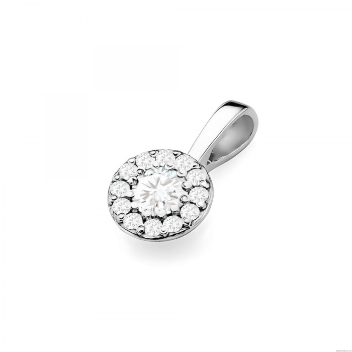 Zawieszka Z0443 Diament Laboratoryjny 0,12ct białe złoto