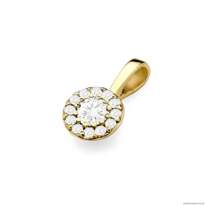 Zawieszka Z0443 Diament Laboratoryjny 0,12ct żółte złoto