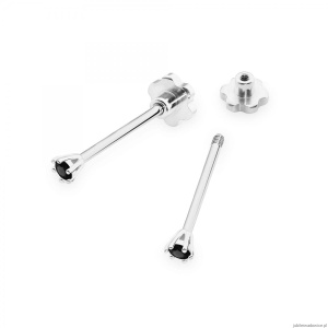 Kolczyki K0501 Czarny Diament 2 x 0.04ct białe złoto sztyft zakręcany