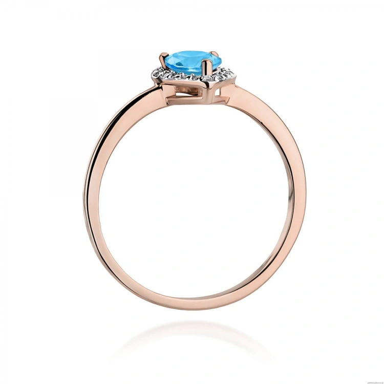 Pierścionek W0455 Topaz Swiss 0,90ct różowe złoto