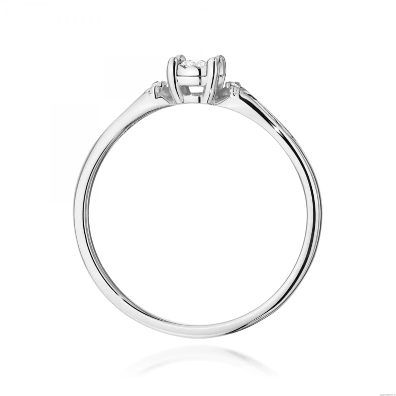 Pierścionek W0708 Diament 0,08ct białe złoto