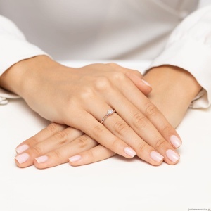 Pierścionek W0708 Diament 0,08ct różowe złoto