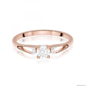Pierścionek W0708 Diament 0,08ct różowe złoto