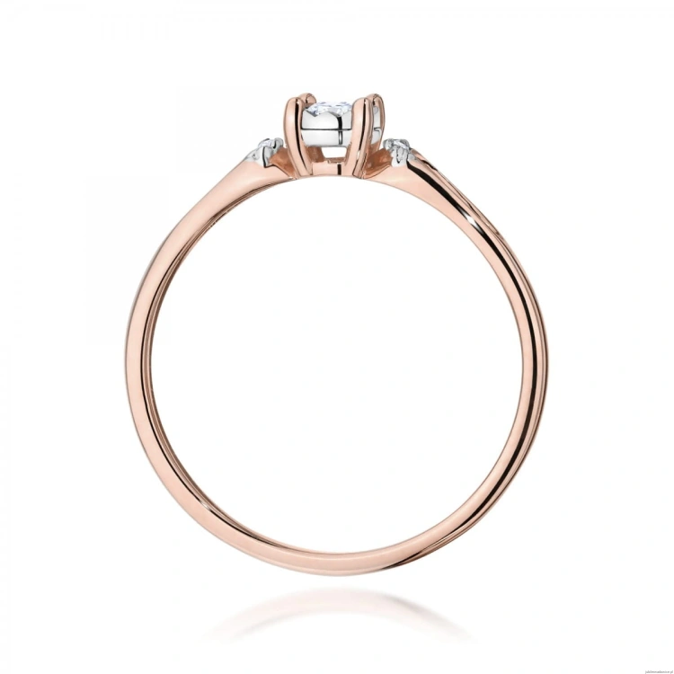 Pierścionek W0708 Diament 0,08ct różowe złoto