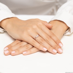 Pierścionek W0709 Diament 0,01ct różowe złoto