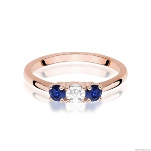 Pierścionek W0711 Diament 0,03ct różowe złoto