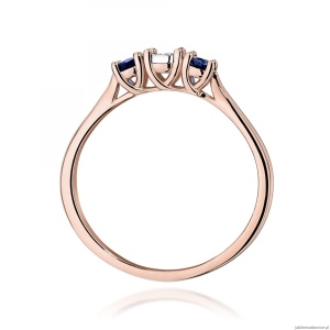 Pierścionek W0711 Diament 0,03ct różowe złoto