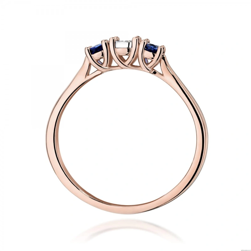 Pierścionek W0711 Diament 0,03ct różowe złoto