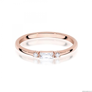 Pierścionek W0714 Diament 0,13ct różowe złoto