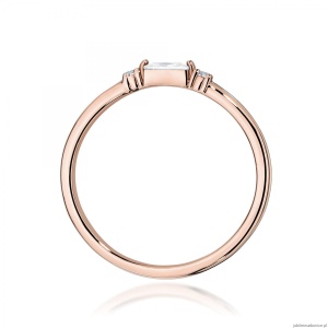 Pierścionek W0714 Diament 0,13ct różowe złoto