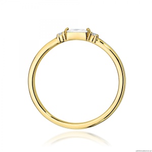 Pierścionek W0714 Diament 0,13ct żółte złoto