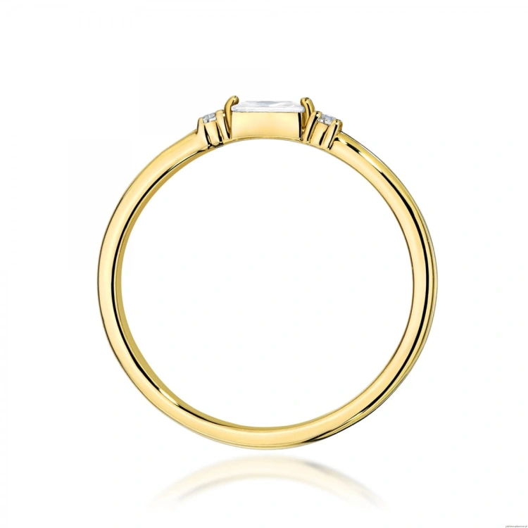 Pierścionek W0714 Diament 0,13ct żółte złoto