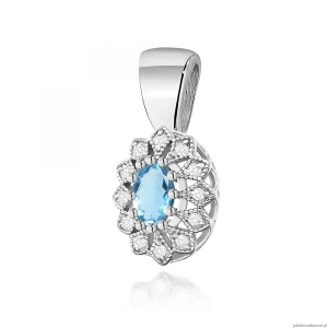 Zawieszka Z0354 Topaz Swiss 0,50ct różowe złoto