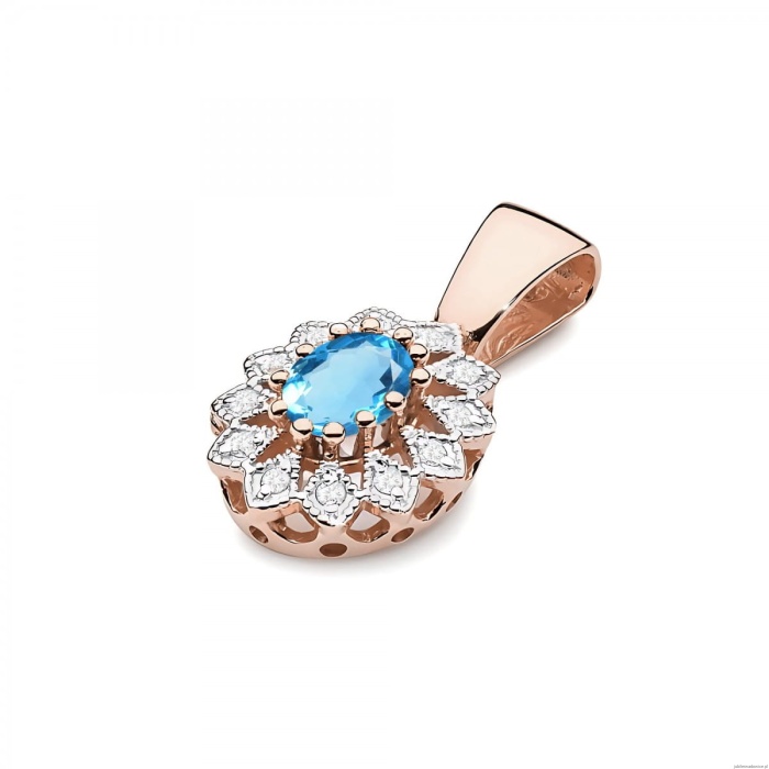 Zawieszka Z0354 Topaz Swiss 0,50ct różowe złoto