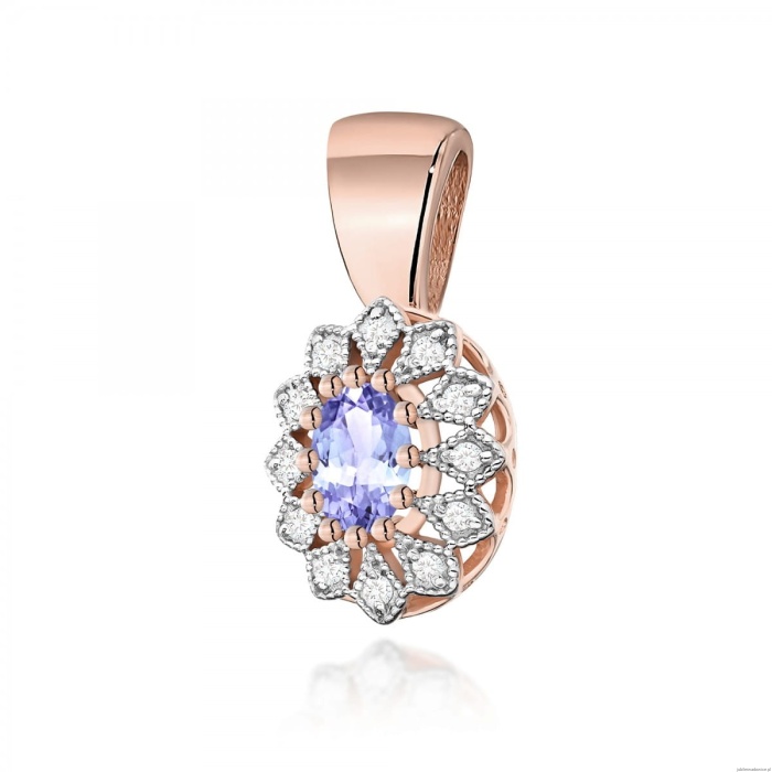 Zawieszka Z0354 Tanzanit 0,40ct różowe złoto