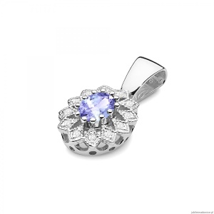 Zawieszka Z0354 Tanzanit 0,40ct białe złoto