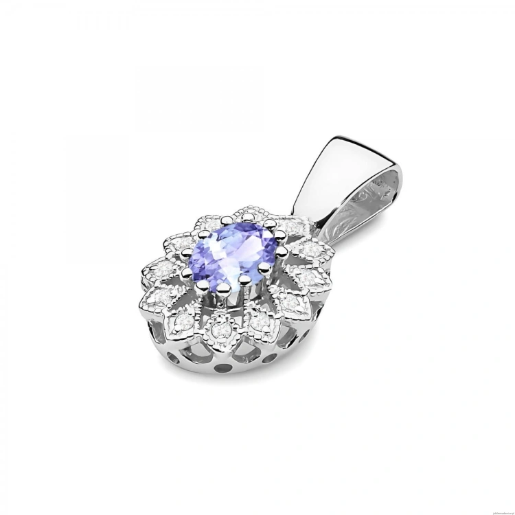 Zawieszka Z0354 Tanzanit 0,40ct białe złoto