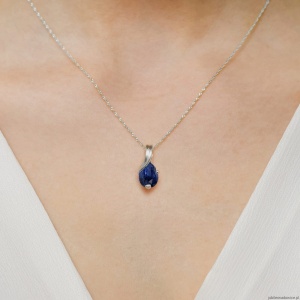 Zawieszka Z0578 Szafir 0,60ct białe złoto