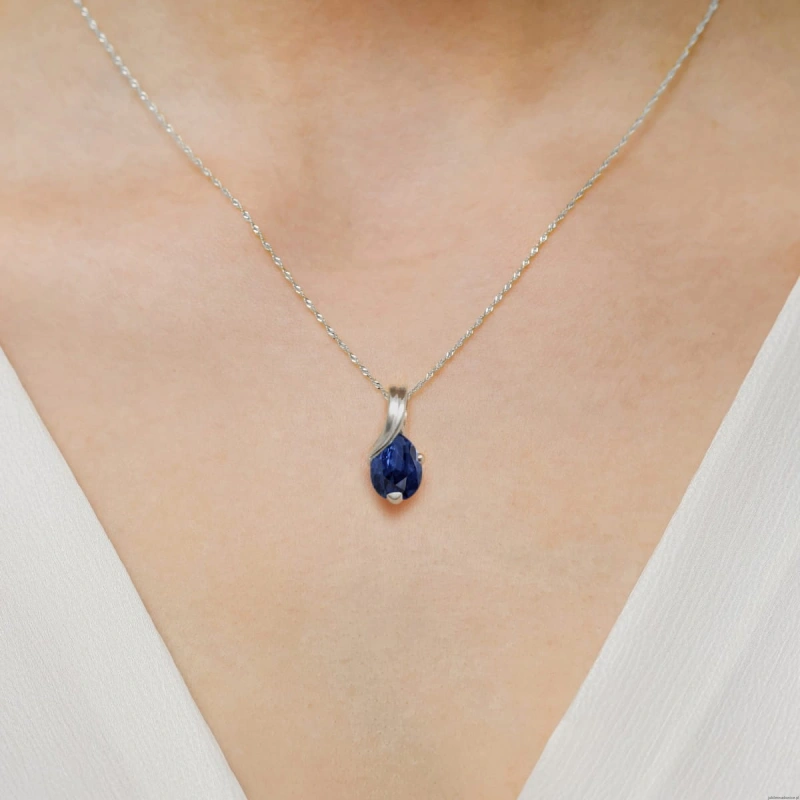 Zawieszka Z0578 Szafir 0,60ct białe złoto