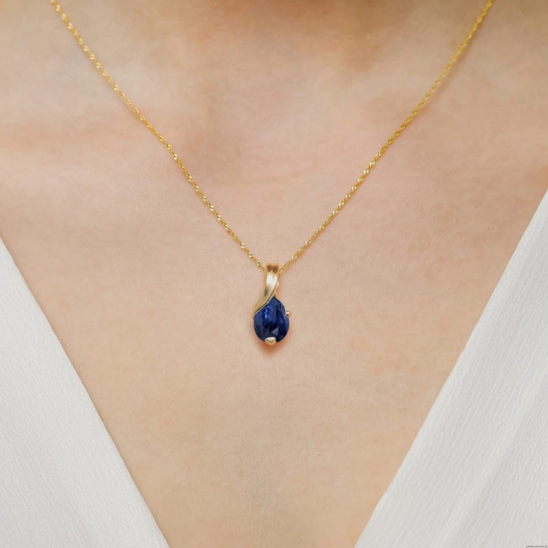 Zawieszka Z0578 Szafir 0,60ct żółte złoto