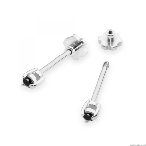 Kolczyki K0035 Czarny Diament 2 x 0,04ct białe złoto sztyft zakręcany