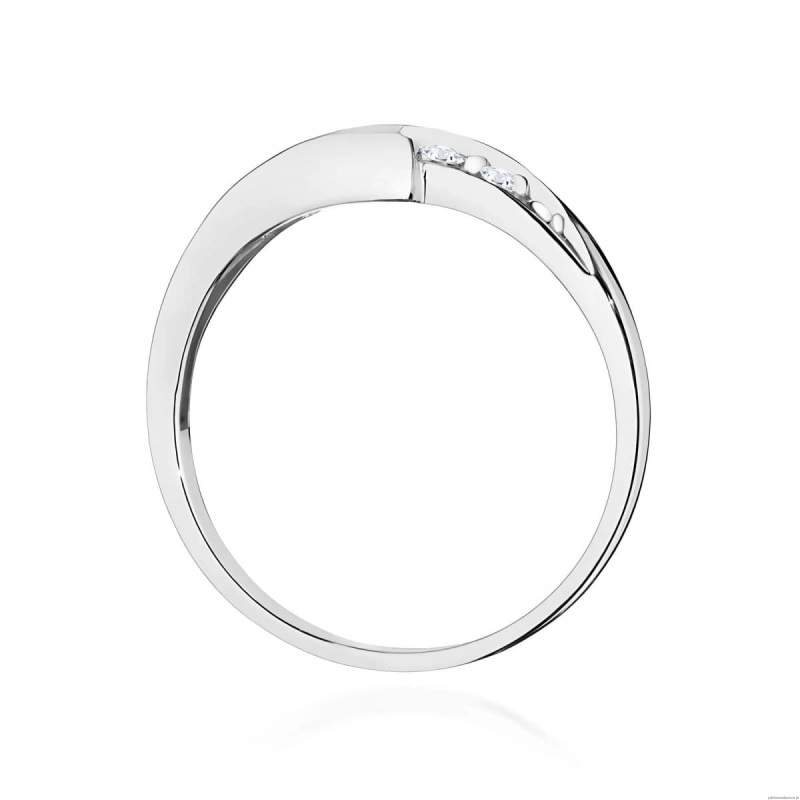 Pierścionek W0618 Czarny Diament 0,30ct białe złoto