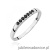 Pierścionek W0619 Czarny Diament 0,12ct białe złoto