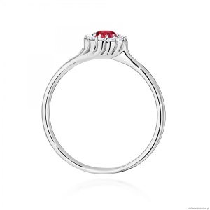 Pierścionek W0622 Rubin 0,60ct białe złoto
