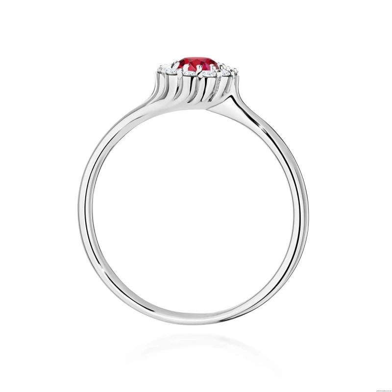 Pierścionek W0622 Rubin 0,60ct białe złoto