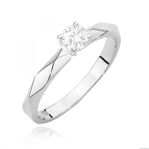 Pierścionek W0484 Diament 0,25ct białe złoto