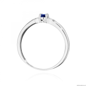 Pierścionek W0469 Szafir 0,15ct białe złoto