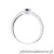 Pierścionek W0469 Szafir 0,15ct białe złoto